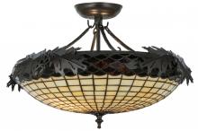 Luma-Spec Lighting 144378 - 22"W Greenbriar Oak Semi-Flushmount
