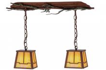Luma-Spec Lighting 144412 - 26" Long Pine Branch Valley View 2 Light Island Pendant