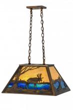 Luma-Spec Lighting 144700 - 23" Long Moose at Lake Oblong Pendant