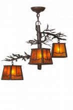 Luma-Spec Lighting 146816 - 28"W Pine Branch Valley View 3 LT Chandelier