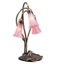 Luma-Spec Lighting 14728 - 16" High Pink Tiffany Pond Lily 3 Light Accent Lamp