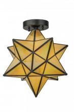 Luma-Spec Lighting 148883 - 12"W Moravian Star Beige Iridescent Flushmount