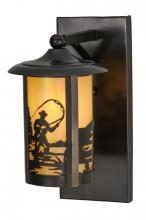 Luma-Spec Lighting 150580 - 8"W Fulton Fly Fishing Creek Solid Mount Wall Sconce