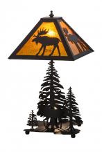 Luma-Spec Lighting 151467 - 21"H Moose Through the Trees W/Lighted Base Table Lamp