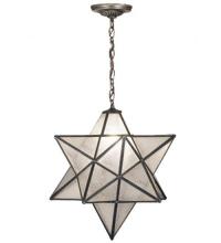 Luma-Spec Lighting 15151 - 24"W Moravian Star Clear Seeded Pendant