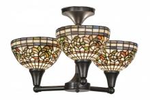 Luma-Spec Lighting 154475 - 22"W Tiffany Turning Leaf 3 LT Flushmount