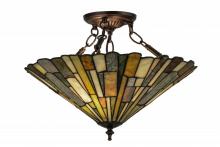 Luma-Spec Lighting 155108 - 17" Wide Delta Jadestone Semi-Flushmount