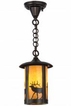 Luma-Spec Lighting 160626 - 8" Wide Fulton Lone Elk Pendant