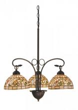 Luma-Spec Lighting 16107 - 24"W Tiffany Turning Leaf 3 LT Chandelier