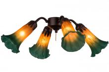 Luma-Spec Lighting 162971 - 19"W Amber/Green Pond Lily 4 LT Fan Light