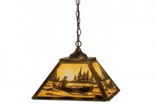 Luma-Spec Lighting 164026 - 16" Square Canoe At Lake Pendant