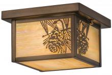 Luma-Spec Lighting 164288 - 10"Sq Hyde Park Winter Pine Flushmount