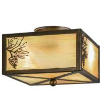 Luma-Spec Lighting 16497 - 10"Square Antique Copper Balsam Pine Flushmount