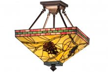 Luma-Spec Lighting 165234 - 14" Square Pinecone Mission Inverted Pendant