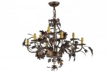 Luma-Spec Lighting 165484 - 34"W Greenbriar Oak Antique Copper 9 Arm Chandelier Hardware