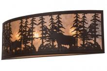 Luma-Spec Lighting 165993 - 36" Wide Tall Pines W/Bear & Moose Wall Sconce