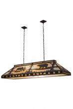 Luma-Spec Lighting 169522 - 61"L Moose & Black Bear Oblong Pendant