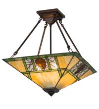 Luma-Spec Lighting 173628 - 17"Sq Pinecone Ridge Semi-Flushmount