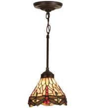 Luma-Spec Lighting 17527 - 7"W Tiffany Hanginghead Dragonfly Mini Pendant