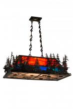 Luma-Spec Lighting 177434 - 35" Long Moose Through the Trees W/Diffuser Oblong Pendant