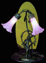 Luma-Spec Lighting 17858 - 17" High Pink Tiffany Pond Lily 2 Light Trellis Girl Accent Lamp