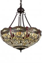Luma-Spec Lighting 183023 - 22" Wide Tiffany Hanginghead Dragonfly Inverted Pendant