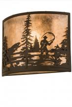 Luma-Spec Lighting 185802 - 14" Wide Fly Fishing Creek Wall Sconce