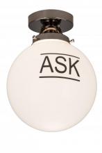 Luma-Spec Lighting 186573 - 10"W Personalized "Ask" Deli Orb Flushmount
