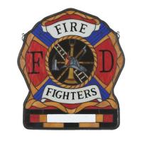 Luma-Spec Lighting 19000 - 20"W X 23"H Personalized Fireman's Shield Stained Glass Window