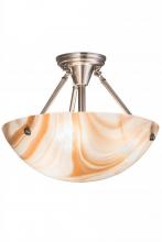 Luma-Spec Lighting 190546 - 16"W Metro Cognac Swirl Semi-Flushmount