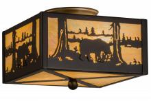 Luma-Spec Lighting 19133 - 10" Square Bear at Lake Flushmount