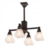 Luma-Spec Lighting 192959 - 24.5"W Bungalow White Alabaster Swirl 4 LT Chandelier