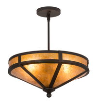 Luma-Spec Lighting 195459 - 16" Wide Craftsman Prime Semi-Flushmount