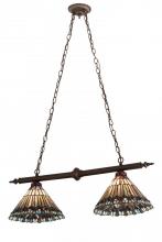 Luma-Spec Lighting 195518 - 34"L Tiffany Jeweled Peacock 2 LT Island Pendant