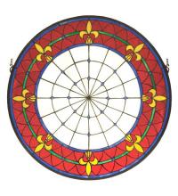 Luma-Spec Lighting 19811 - 30"W X 30"H Fleur-de-lis Medallion Stained Glass Window