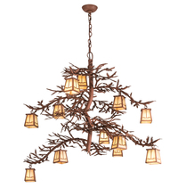 Luma-Spec Lighting 198769 - 48" Wide Pine Branch Valley View 12 Light Chandelier