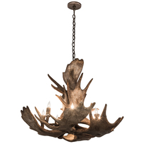 Luma-Spec Lighting 200438 - 33" Wide Antlers Moose 10 Light Chandelier