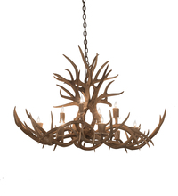 Luma-Spec Lighting 200459 - 45" Long Antlers Mule Deer 10 Light Chandelier