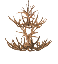 Luma-Spec Lighting 200463 - 42" Wide Antlers Mule Deer 12 Light Chandelier