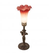 Luma-Spec Lighting 20289 - 15" High Pink/White Tiffany Pond Lily Nouveau Lady Mini Lamp