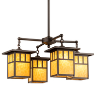 Luma-Spec Lighting 204749 - 31" Wide Hyde Park Double Bar Mission 4 Light Chandelier