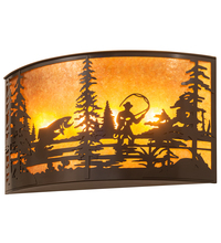 Luma-Spec Lighting 205155 - 32" Wide Fly Fishing Creek Wall Sconce