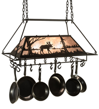Luma-Spec Lighting 210249 - 40" Long Moose at Lake 3 Light Pot Rack