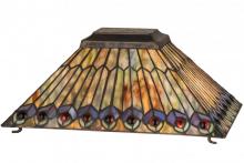 Luma-Spec Lighting 21099 - 16"L Tiffany Jeweled Peacock Oblong Shade
