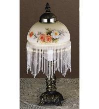 Luma-Spec Lighting 21191 - 13" High Roussillon Rose Bouquet Fringed Mini Lamp
