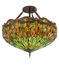 Luma-Spec Lighting 214169 - 38" Wide Tiffany Hanginghead Dragonfly Inverted Pendant