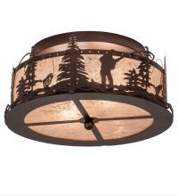 Luma-Spec Lighting 214358 - 16" Wide Fly Fishing Creek Flushmount