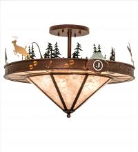 Luma-Spec Lighting 214797 - 32" Wide Wildlife Personalized Semi-Flushmount