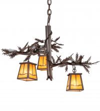 Luma-Spec Lighting 215312 - 24" Wide Pine Branch Valley View 3 Light Chandelier