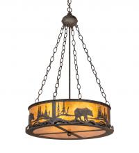 Luma-Spec Lighting 216212 - 22" Wide Bear at Lake Inverted Pendant